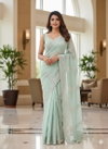 Ktd 2074 Fandy Satin With Emberodery Work Saree Wholesale Price In Surat